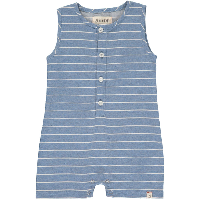 Sandy Playsuit | Blue and White Stripe