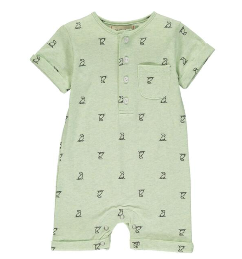 Martingale Romper | Lime Henry Dog Print