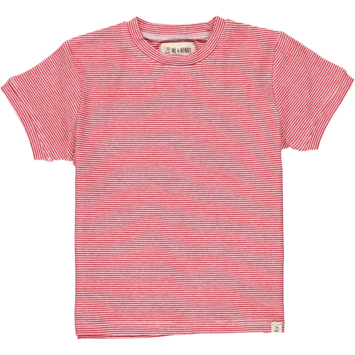 Camber Tee | Red Micro Stripe