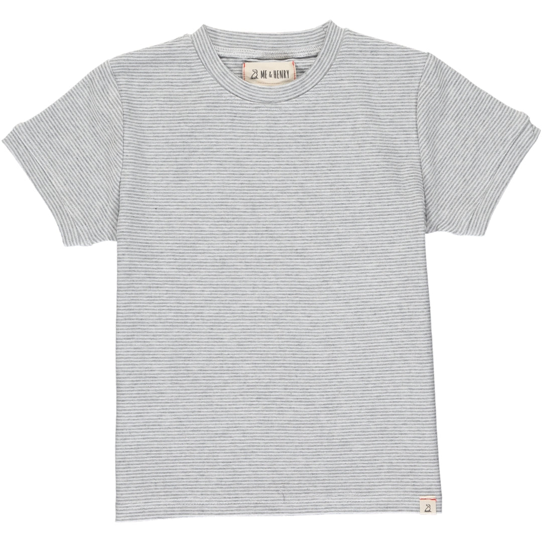 Camber Tee | Grey Micro Stripe