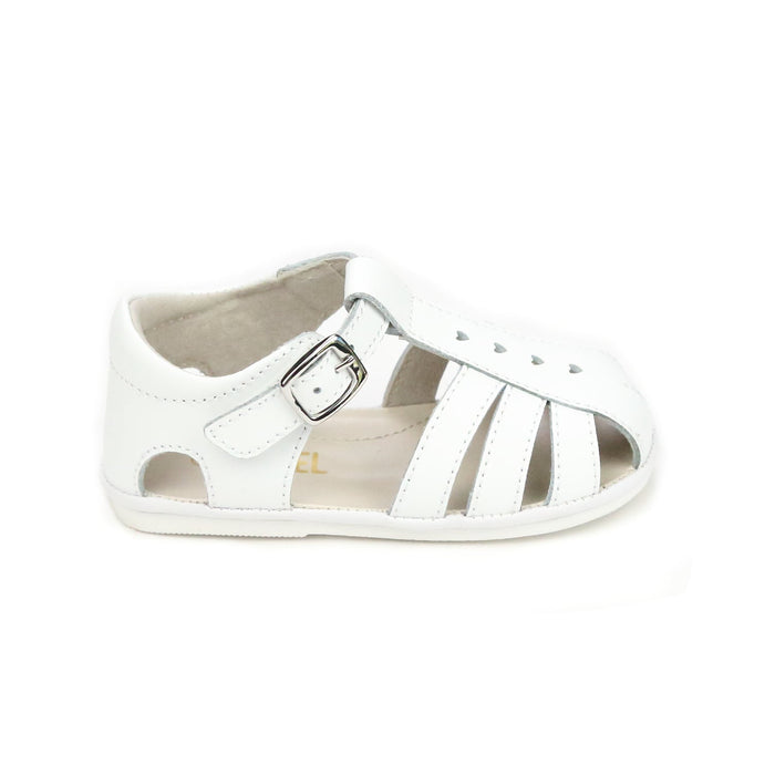Baby White Jamie Open Heart Sandal (K112)