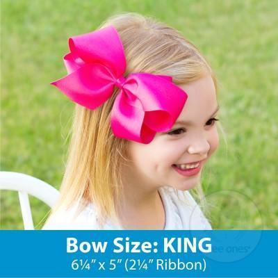King Grosgrain Hair Bow | Pearl