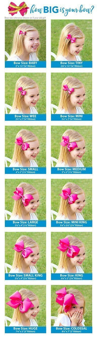Medium Classic Grosgrain Bow on Headband | White