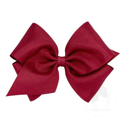 Mini King Grosgrain Bow | Cranberry