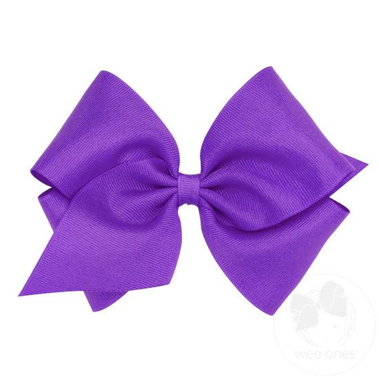 Mini King Grosgrain Bow | Purple