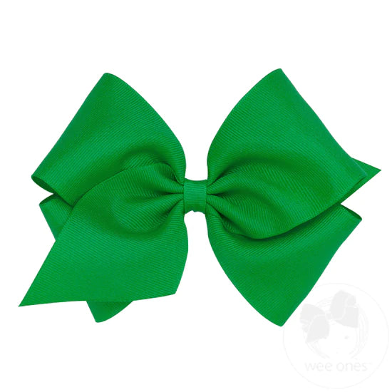 Mini King Grosgrain Bow | Green