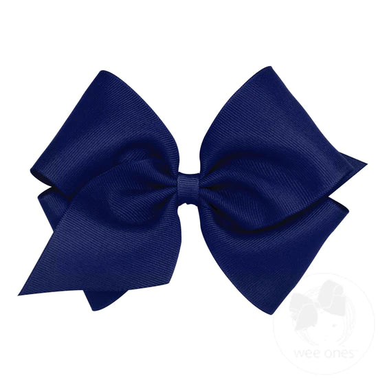Mini King Grosgrain Bow | Light Navy