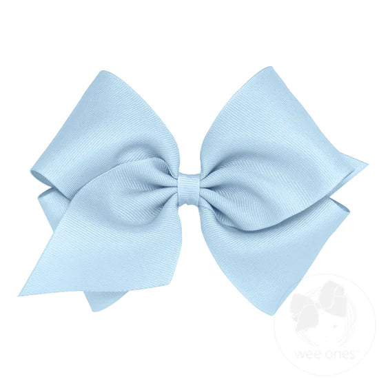 Mini King Grosgrain Bow | Millennium Blue