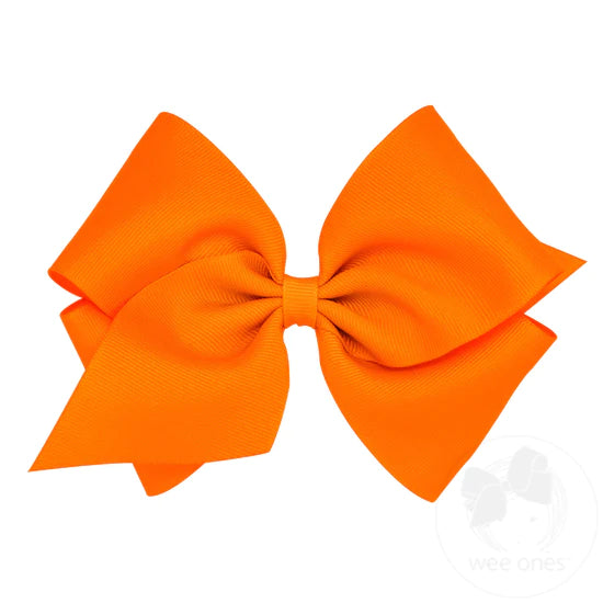 Mini King Grosgrain Bow | Orange