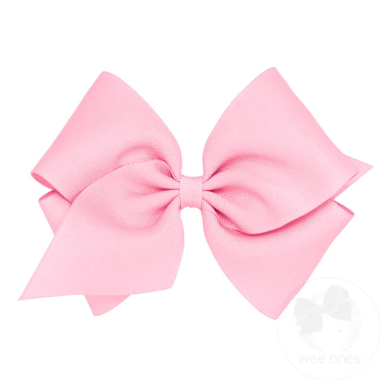 Mini King Grosgrain Bow | Pearl