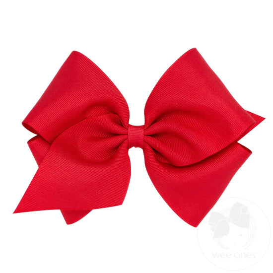 Mini King Grosgrain Bow | Red