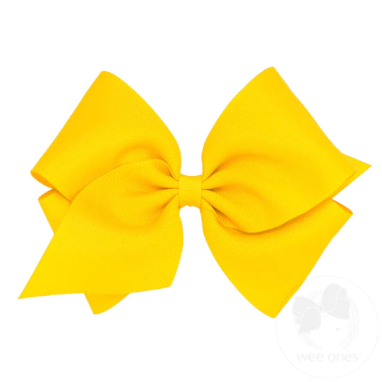 Mini King Grosgrain Bow | Yellow