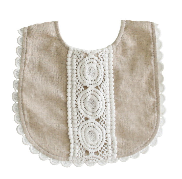 Olivia Natural Linen Bib