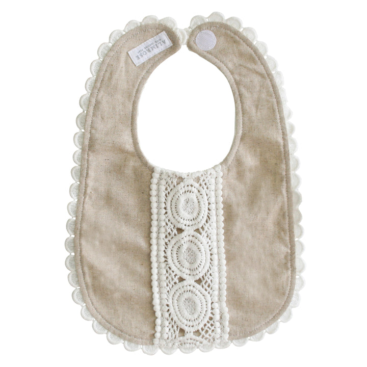 Olivia Natural Linen Bib