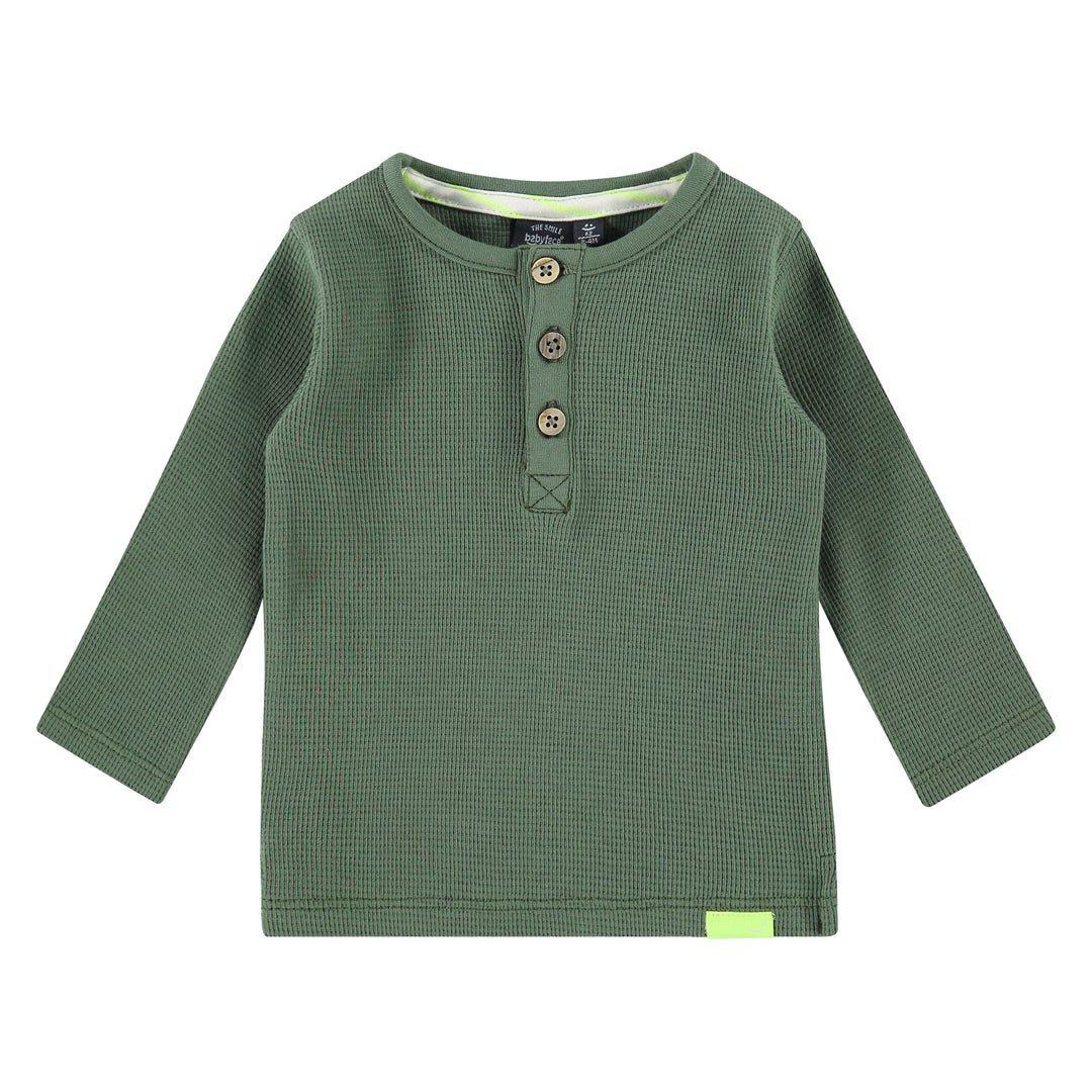Long Sleeve Henley | Army Green