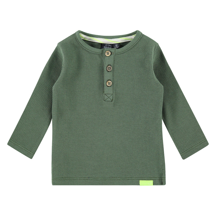 Long Sleeve Henley | Army Green