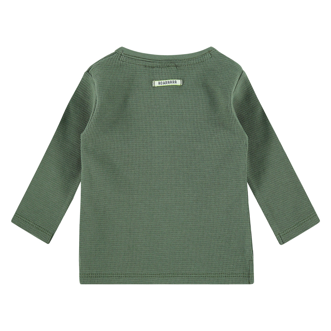 Long Sleeve Henley | Army Green