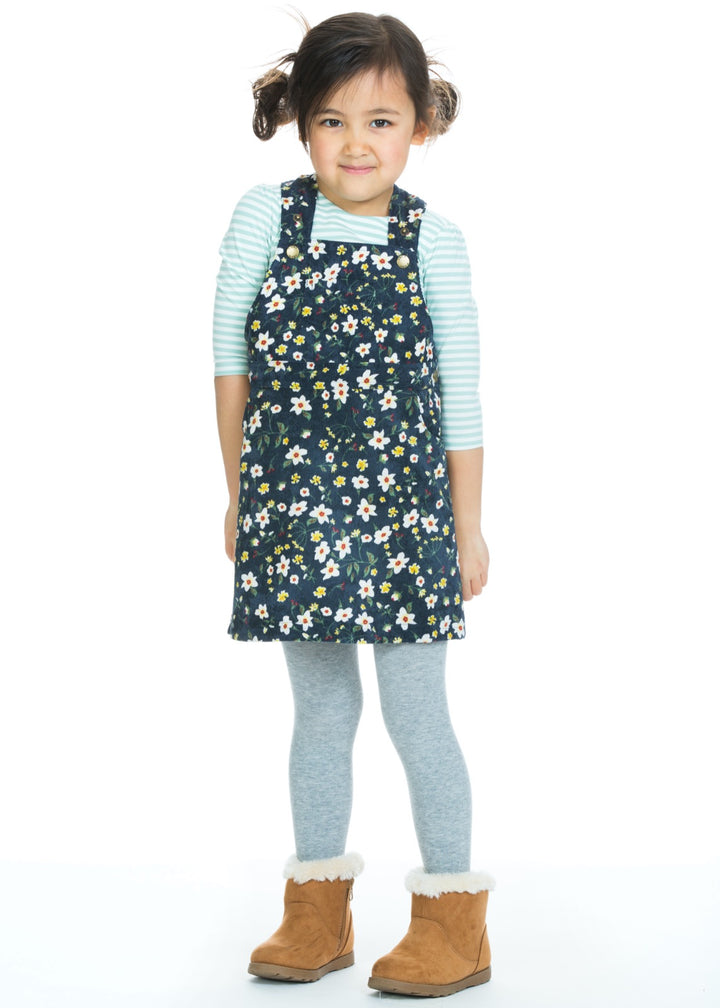 Navy Blossom Penny Pinafore