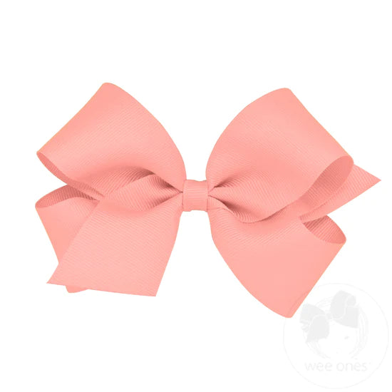 Medium Classic Grosgrain Hair Bow | Seashell