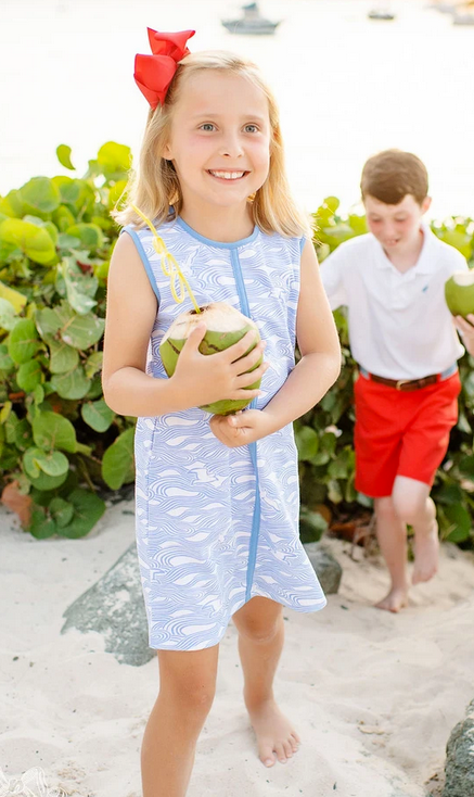 Daisy Dress Gull Play with Sunrise Boulevard Blue