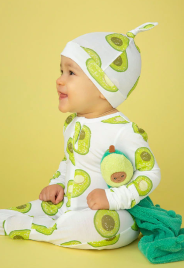 Avocado Zipper Footie