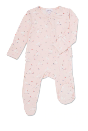 Baby Bunnies Bamboo Zipper Footie