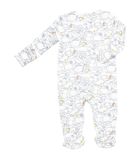 Sea Life Zipper Footie