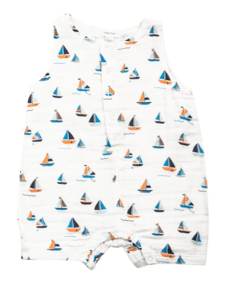 Simple Boats Sleeveless Shortie