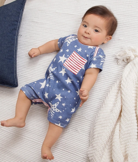 Yankee Doodle Shortie Romper