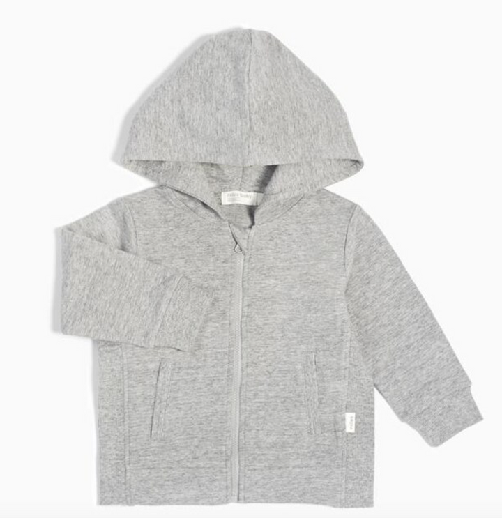 Heather Grey Zip Up Hoodie