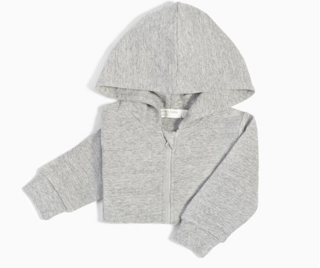 Heather Grey Zip Up Hoodie