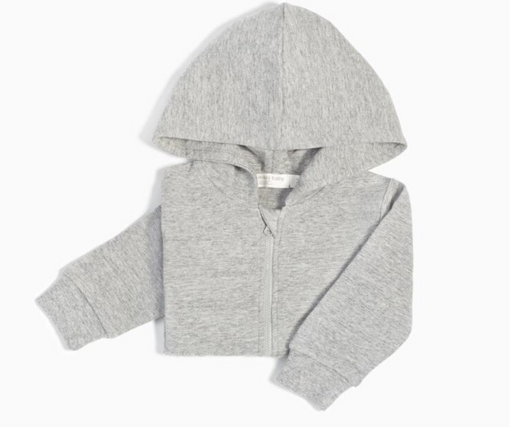 Heather Grey Zip Up Hoodie