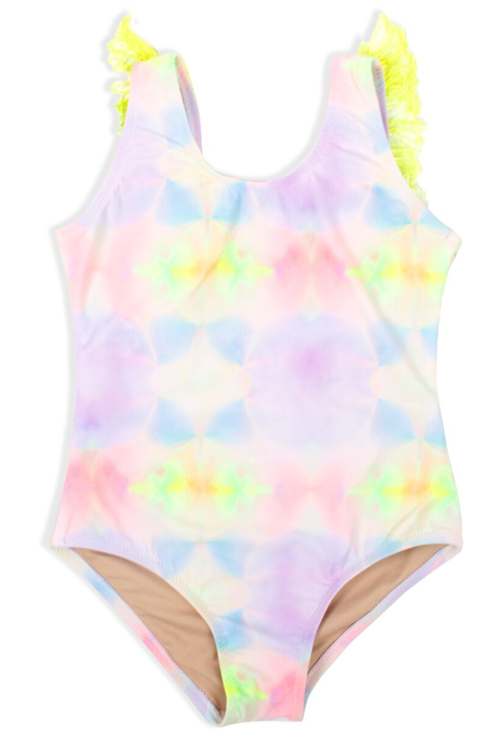 FRINGE BACK ONE PIECE - TIE DYE