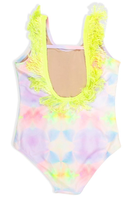 FRINGE BACK ONE PIECE - TIE DYE