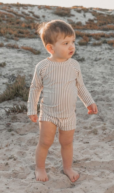 Stripe Rashguard Swim Set