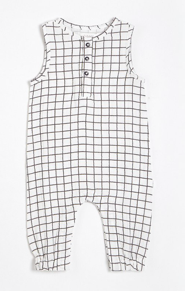 Window Pane Playsuit with Organic Cotton