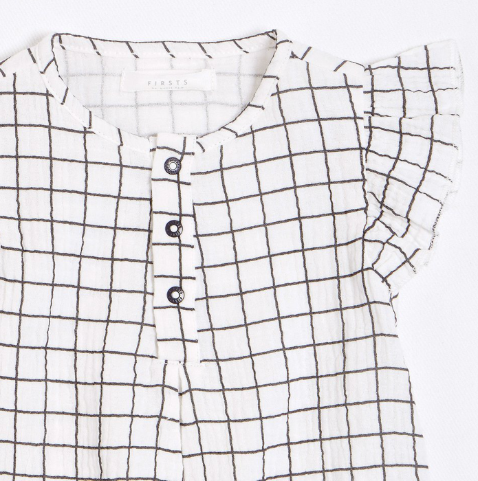 Window Pane Dress Set with Organic Cotton (2 pcs.)