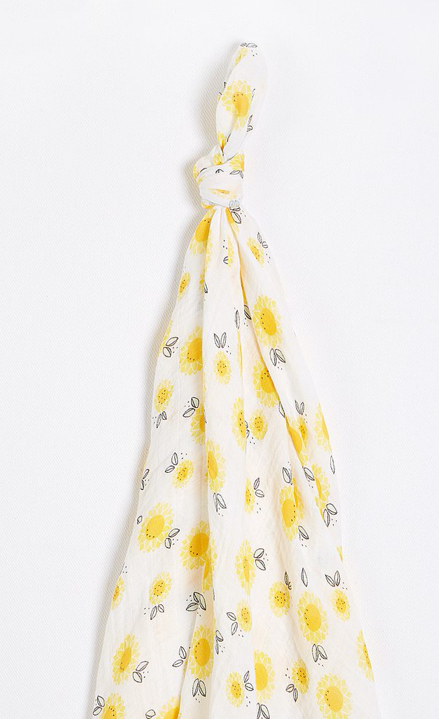 Sunflower Muslin Swaddle Blanket
