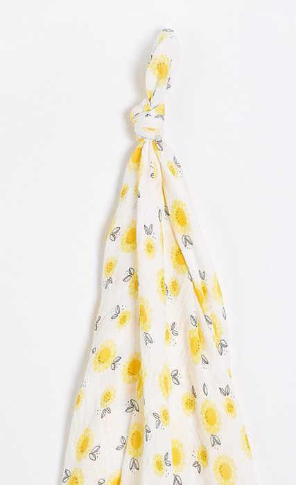 Sunflower Muslin Swaddle Blanket