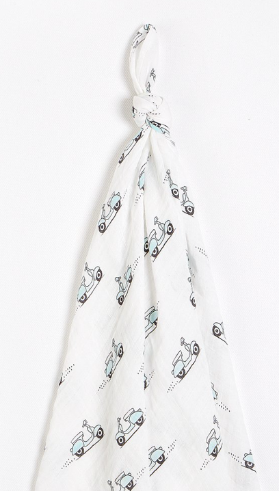 Scooter Muslin Swaddle Blanket