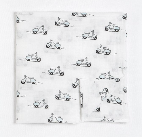 Scooter Muslin Swaddle Blanket