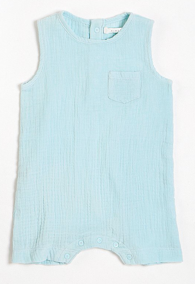 Sleeveless Ribbed Romper with Organic Cotton