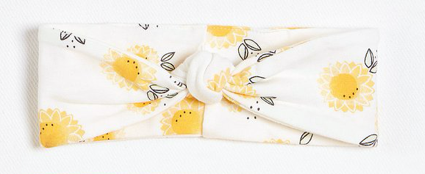Sunflower Headband with Organic Cotton