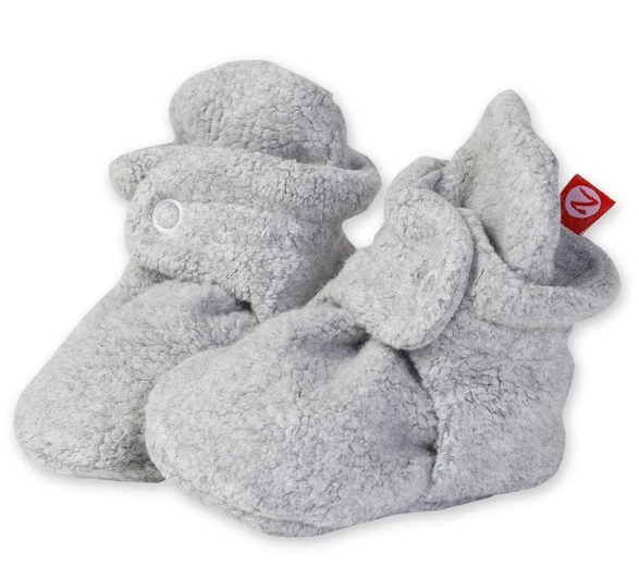 Fleece Zutano Booties | Heather Gray