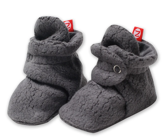 Fleece Zutano Booties | Gray