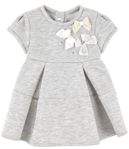 MYL Grey Dress with Bows 2911