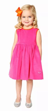 Pink Corduroy Pinny with Orange