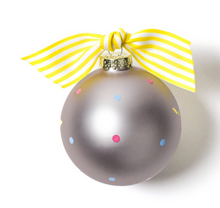 Stork We're Expecting Glass Ornament