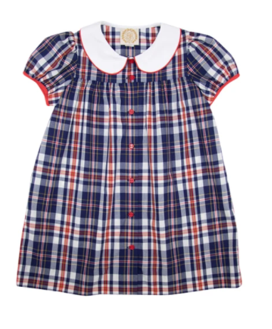 Tabitha's Teacher's Pet Dress | Planters Inn Plaid with Richmond Red