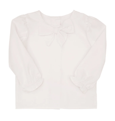 Beatrice Bow Blouse | Worth Avenue White